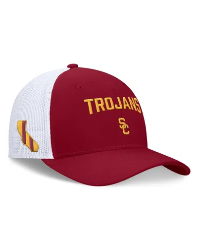 Nike Men's Cardinal/white Usc Trojans Primetime City Trucker Adjustable Hat In Cardinal,white