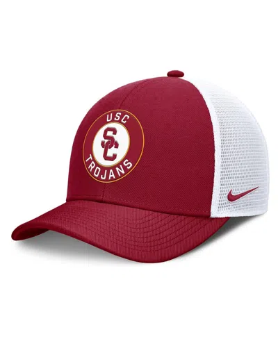 Nike Men's Cardinal/white Usc Trojans Rise Primetime Performance Trucker Adjustable Hat In Brown
