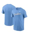 Nike North Carolina Tar Heels Baseball Wordmark  Men's College T-shirt In Light Blue