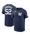 Nike Men's Cc Sabathia Navy New York Yankees 2025 Baseball Hall Of Fame Retired Name Number T-shirt In Blue