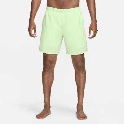 Nike Men's Challenger Dri-fit Brief-lined 7" Running Shorts In Green