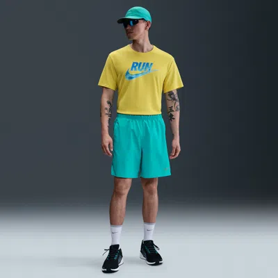 Nike Men's Challenger Dri-fit 7" Brief-lined Running Shorts In Green