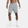 Nike Challenger Dri-fit Brief-lined Shorts In Grey