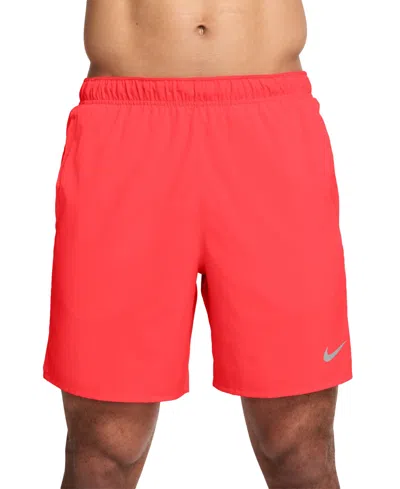 Nike Men's Challenger Dri-fit Brief-lined 7" Running Shorts In Red