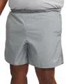 Nike Men's Challenger Dri-fit Brief-lined 7" Running Shorts In Smoke Grey,reflective Silver
