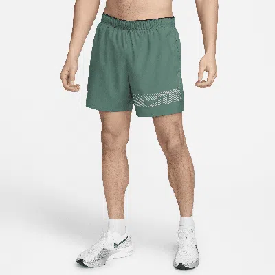 Nike Men's Challenger Flash Dri-fit 5" Brief-lined Running Shorts In Green