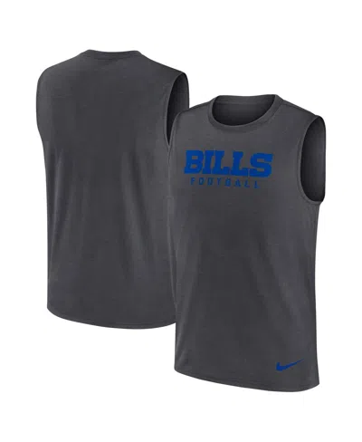 NIKE MEN'S CHARCOAL BUFFALO BILLS PRIMETIME LEGEND PERFORMANCE MUSCLE TANK TOP