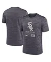 Nike Men's Charcoal Chicago White Sox Large Logo Velocity T-shirt In Gray