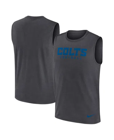 Nike Men's Charcoal Indianapolis Colts Primetime Legend Performance Muscle Tank Top In Gray