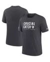 Nike Men's Charcoal Los Angeles Chargers Nfl Crucial Catch Performance T-shirt In Gray