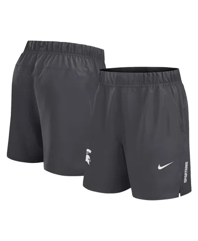Nike Men's Charcoal Michigan State Spartans Primetime Woven Victory Performance Shorts In Gold