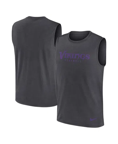 Nike Men's Charcoal Minnesota Vikings Primetime Legend Performance Muscle Tank Top In Gray