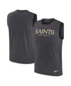 Nike Men's Charcoal New Orleans Saints Primetime Legend Performance Muscle Tank Top In Black