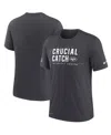 Nike Men's Charcoal Los Angeles Chargers Nfl Crucial Catch Performance T-shirt