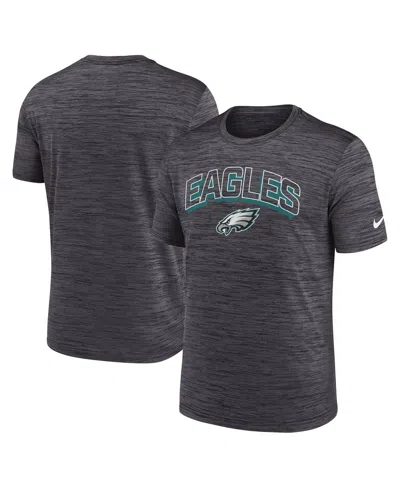 NIKE MEN'S CHARCOAL PHILADELPHIA EAGLES VELOCITY PERFORMANCE T-SHIRT