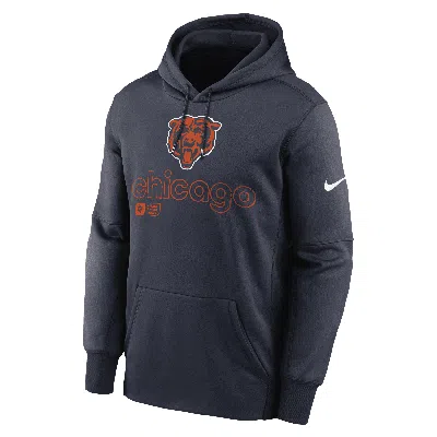 Nike Men's Chicago Bears Menâs  Therma Nfl Pullover Hoodie In Navy