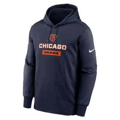 Nike Men's Chicago Bears Toss Sweep Menâs  Therma Nfl Pullover Hoodie In Blue