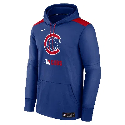 Nike Men's Chicago Cubs Authentic Collection  Therma Mlb Pullover Hoodie In Blue