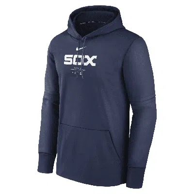 Nike Men's Chicago White Sox Authentic Collection Practice  Therma Mlb Pullover Hoodie In Blue