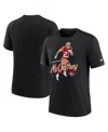 Nike Men's Christian Mccaffrey Heather Black San Francisco 49ers Player Graphic T-shirt In Black
