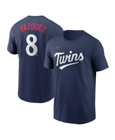Nike Kids' Men's Christian Vazquez Navy Minnesota Twins Fuse Name Number T-shirt In Blue