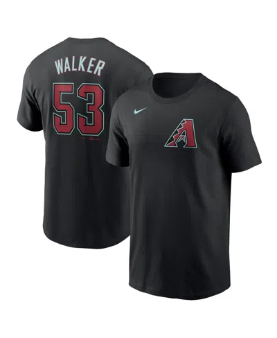 Nike Men's Christian Walker Black Arizona Diamondbacks 2024 Fuse Name Number T-shirt