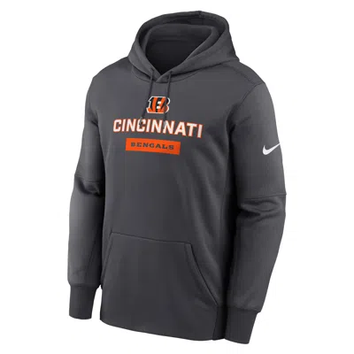 Nike Men's Cincinnati Bengals Toss Sweep Menâs  Therma Nfl Pullover Hoodie In Gray