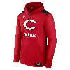 Nike Men's Cincinnati Reds Authentic Collection  Therma Mlb Pullover Hoodie In Red