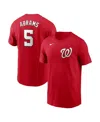 Nike Men's Cj Abrams Red Washington Nationals Fuse Name Number T-shirt In Red