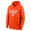 Nike Men's Clemson Team Stacked Menâs  Therma College Pullover Hoodie In Orange