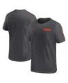Nike Men's Black Ohio State Buckeyes 2024 Sideline Coach Uv Performance Long Sleeve T-shirt In Anthracite,orange
