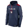 Nike Men's Cleveland Guardians Authentic Collection City Connect  Therma Mlb Pullover Hoodie In Blue