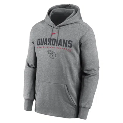 Nike Men's Cleveland Guardians Menâs  Therma Mlb Pullover Hoodie In Gray