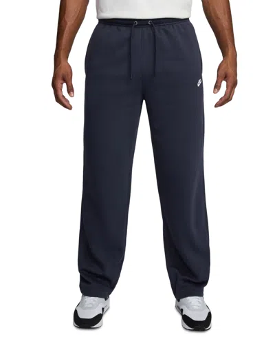 Nike Men's Club Brushed Fleece Open Hem Pants In Blue
