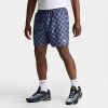 Nike Men's Club Flow Checker Logo Shorts In Midnight Navy/white