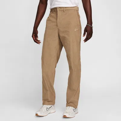 Nike Men's Club Corduroy Chino Pants In Brown