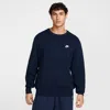 Nike Men's Club Crew-neck Sweater In Blue