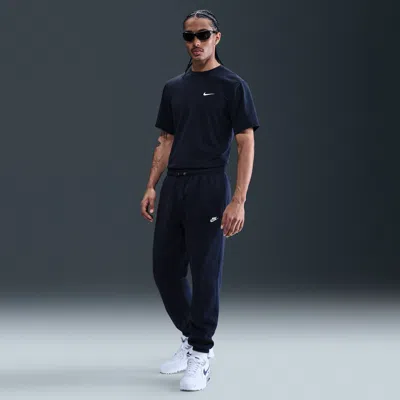 Nike Men's Club Cuffed Brushed Fleece Pants In Blue
