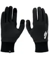 Nike Men's Club Fleece 2.0 Embroidered Logo Tech Gloves In Black/black/white