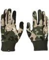 Nike Men's Club Fleece 2.0 Gloves In Printed Cargo Khaki,white