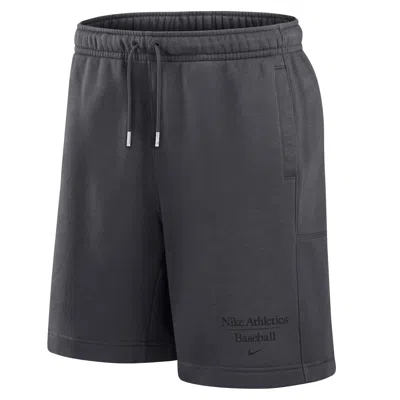 Nike Men's Club Fleece Baseball Shorts In Gray