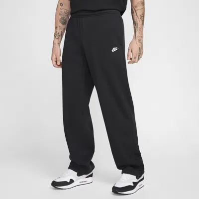 Nike Men's Club Fleece Bungee Pants In Black/black/white