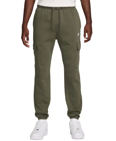Nike Men's Club Fleece Cargo Pants In Green