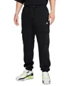 Nike Men's Club Fleece Cargo Pants In Black