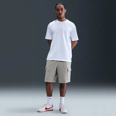 Nike Men's Club Fleece Cargo Shorts In Grey
