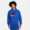 Nike Men's Club Fleece Chenille Futura Pullover Hoodie In Game Royal/game Royal