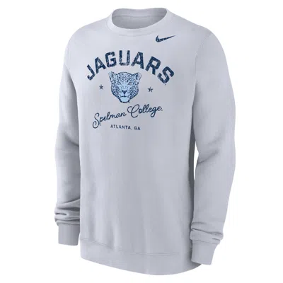 Nike Men's Club Fleece College (spelman College) Menâs Crew-neck Sweatshirt In White