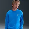 Nike Men's Club Fleece Crew In Blue