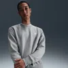 Nike Club Brushed Fleece Crewneck Sweatshirt In Grey