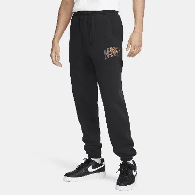 Nike Men's Club Fleece Cuffed Pants In Black